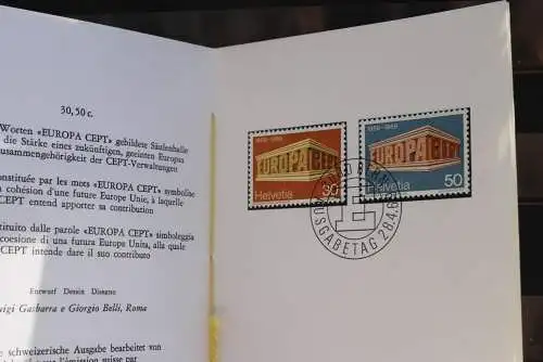 Schweiz Europa - CEPT 1969, Sammelbüchlein, Sammelfolder, Ersttagsheft Nr. 91, ESST