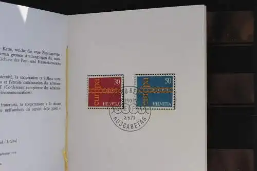 Schweiz Europa - CEPT 1971, Sammelbüchlein, Sammelfolder, Ersttagsheft Nr. 104, ESST