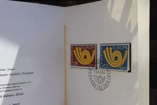 Schweiz Europa - CEPT 1973, Sammelfolder, Ersttagsheft Nr. 118, ESST