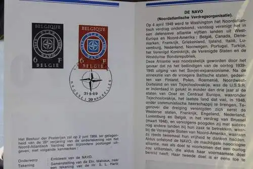 Belgien 1969, NATO; NAVO, Ersttagsblatt mit Schwarzdruck; MiNr. 1549; ESST, fläm. Ausgabe