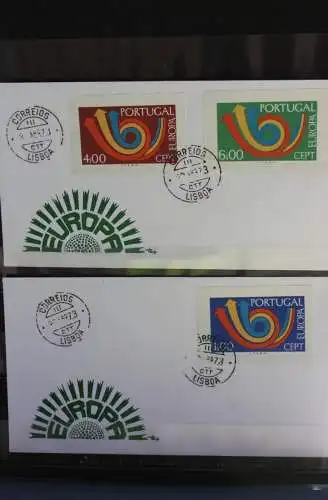 Portugal 1973, EUROPA - CEPT, FDC mit ungezähnten Marken aus Ministerblatt, MiNr. 1199-1201