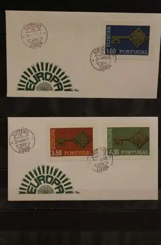 Portugal  Europa CEPT 1968, FDC mit ungezähnten Marken aus Ministerblatt, MiNr. 1051-53