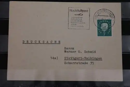 Deutschland 1961, Nachtluftpost - Stempel auf MiNr. 302, 7 Pf.