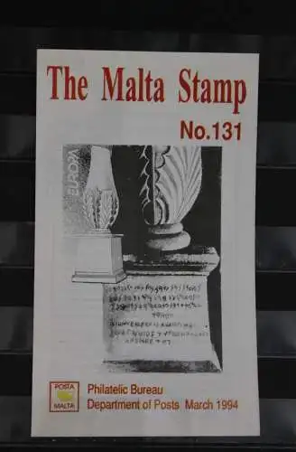Malta, Europa 1994, Official Bulletin of the Posta Malta; MiNr. 926-27; Ersttags-Sonderstempel