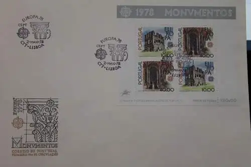 Portugal : Europa - CEPT 1978, FDC mit Block 23