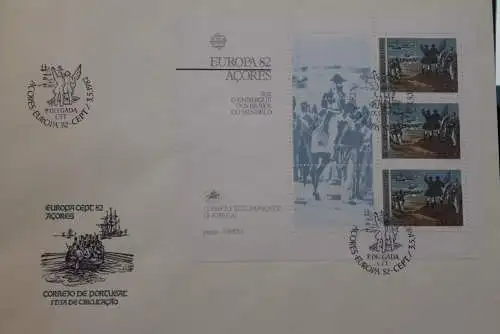 Portugal - Azoren : Europa - CEPT 1982, FDC mit Block 3