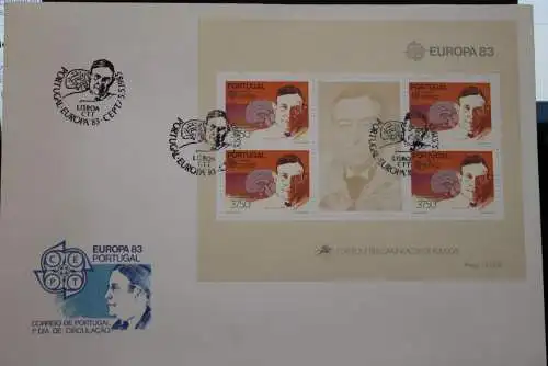 Portugal  Europa - CEPT 1983, FDC mit Block 40