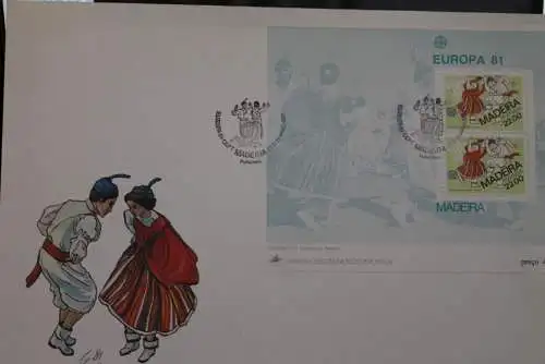 Portugal - Madeira Europa - CEPT 1981, FDC mit Block 2