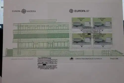 Portugal - Madeira: Europa - CEPT 1987, FDC mit Block 8