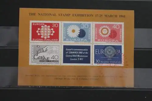 Großbritannien/Finnland 1961, Europa - CEPT-Vignette zur STAMPEX 1961, Ausstellungsstempel, rot