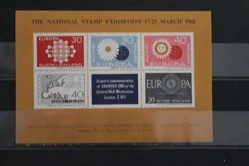 Großbritannien/Finnland 1961, Europa - CEPT-Vignette zur STAMPEX 1961, ungebraucht