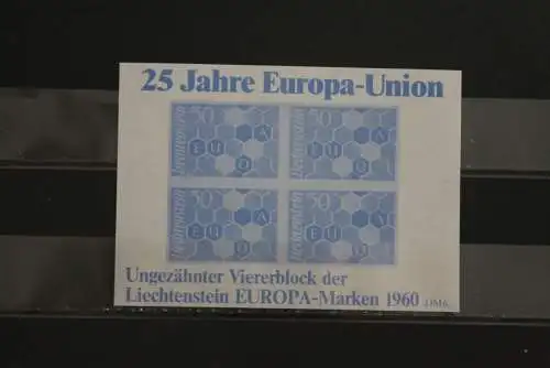 EUROPA - CEPT Vignette 1960, Blaudruck, dünnes Papier