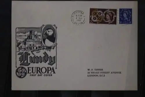 Lundy 1961; "EUROPA 1961"; 7 Werte (kompletter Satz), FDC; EUROPA-Symphatieausgabe