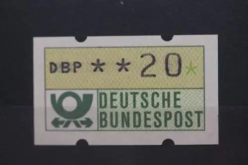 Deutschland, Automatenmarke 1981, MiNr. 1 PF 2; Plattenfehler: verdickte Oberrandlinie, MNH