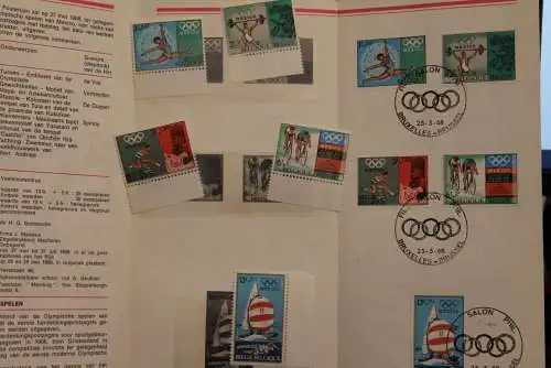 Belgien, Ersttagsblatt Schwarzdruck: Olympische Spiele 1968, fläm. Ausgabe