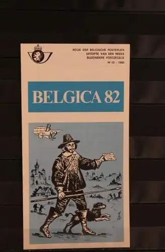 Belgien, Ersttagsblatt Schwarzdruck: 1982, Belgica 82,  fläm. Ausgabe
