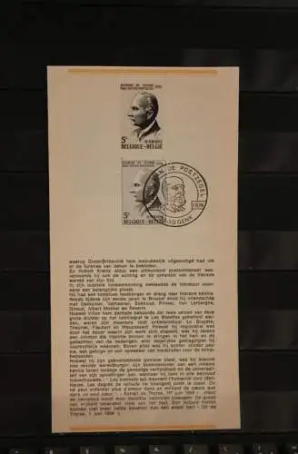 Belgien, Ersttagsblatt Schwarzdruck: Tag der Briefmarke 1974, fläm.  Ausgabe