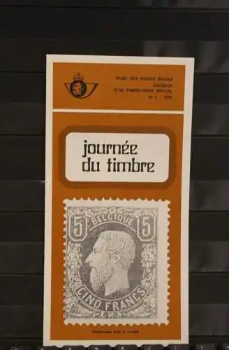 Belgien, Ersttagsblatt Schwarzdruck: Tag der Briefmarke 1978, franz.  Ausgabe