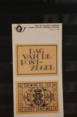 Belgien, Ersttagsblatt Schwarzdruck: Tag der Briefmarke 1979, fläm.  Ausgabe