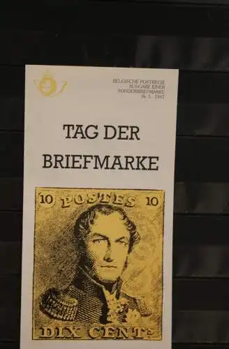 Belgien, Ersttagsblatt: Tag der Briefmarke 1987, deutsche Ausgabe