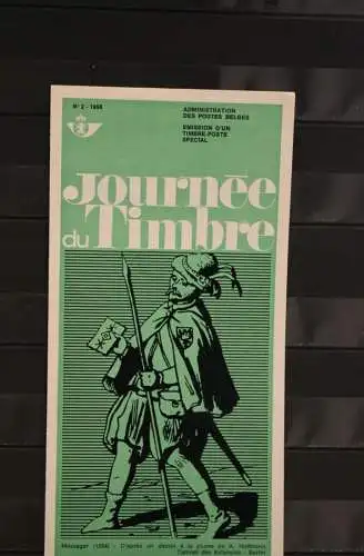 Belgien, Ersttagsblatt, Tag der Briefmarke 1968, franz. Edition, 2 verschiedene ESST