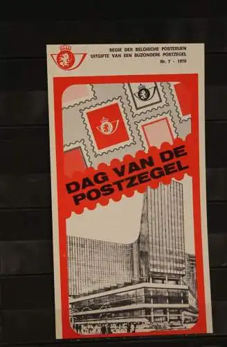 Belgien, Ersttagsblatt, Schwarzdruck: Tag der Briefmarke 1976, fläm. Edition