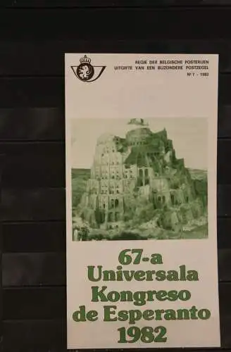 Belgien, Ersttagsblatt, Schwarzdruck: Esperanto, 1982, fläm. Edition