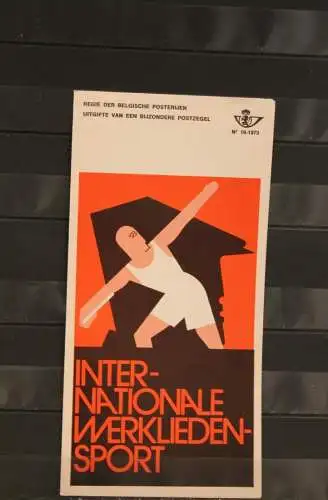 Belgien, Ersttagsblatt, Schwarzdruck: Sport, 1973, fläm. Edition