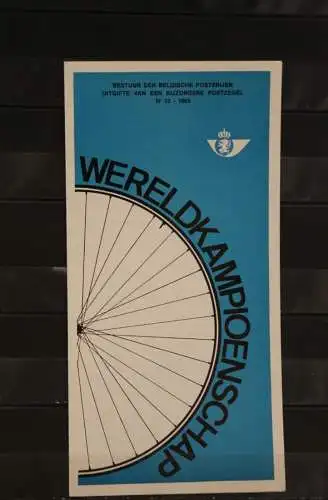 Belgien, Ersttagsblatt, Schwarzdruck: Radrennen, Sport, 1969, fläm. Edition
