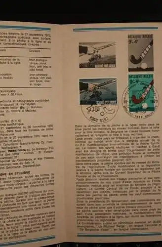 Belgien, Ersttagsblatt, Schwarzdruck 1970; Sport, franz. Edition,