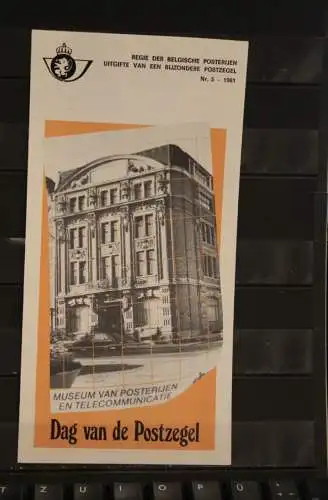 Belgien, Ersttagsblatt, Tag der Briefmarke 1981; fläm. Edition, 2 verschiedene ESST