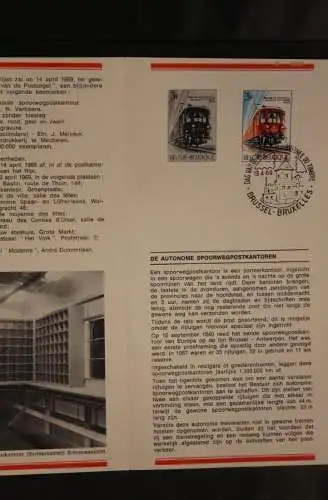 Belgien, Ersttagsblatt, Schwarzdruck: Tag der Briefmarke 1969; fläm. Edition