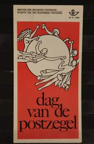 Belgien, Ersttagsblatt, Schwarzdruck: Tag der Briefmarke 1970; fläm. Edition