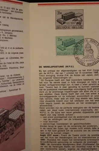 Belgien, Ersttagsblatt, Schwarzdruck: Tag der Briefmarke 1970; fläm. Edition