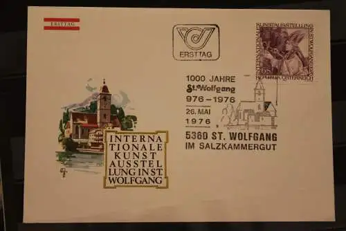 Österreich, FDC Intern. Kunstausstellung St. Wolfgang 1976