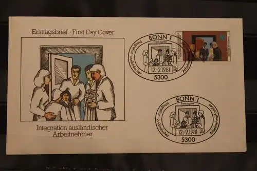 Deutschland, 1981, FDC Integration, MiNr. 1086