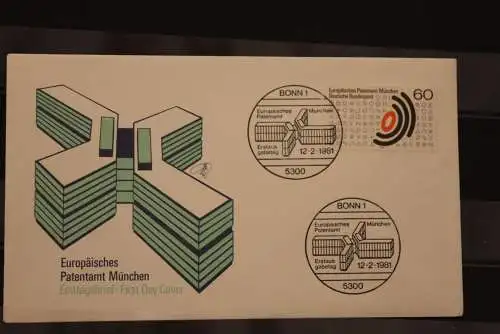 Deutschland, 1981, FDC Europäisches Patentamt, MiNr. 1088