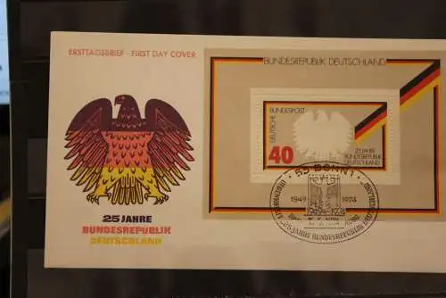 Deutschland, 1974, FDC 25 Jahre BRD, MiNr. Block 10