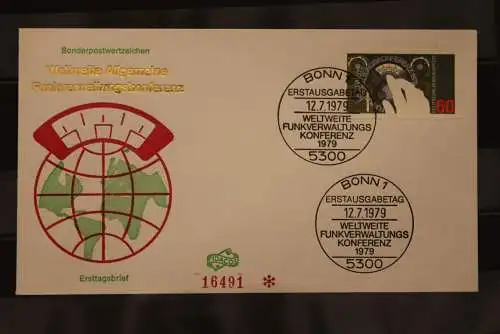 Deutschland, 1979, FDC Funkverwaltungskonferenz, MiNr. 1015