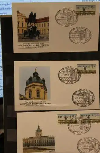 Berlin, ATM 1987, VS2 , Versandstellensatz 2 auf FDC