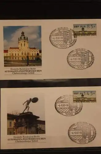 Berlin, ATM 1987, VS2 , Versandstellensatz 2 auf FDC