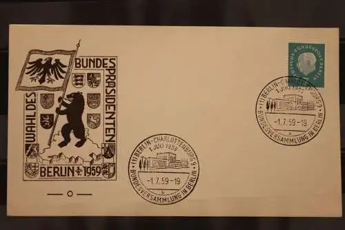 Berlin, Heuss - Medaillon, 7 Pf. FDC, MiNr. 182