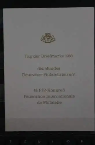 Deutschland, Folder Tag der Briefmarke 1980; ESST Essen und Bonn