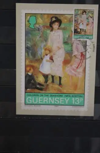 Guernsey, 5 Maximumkarten Gemälde, 1983, komplett