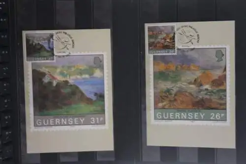 Guernsey, 5 Maximumkarten Gemälde, 1983, komplett