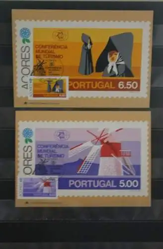 Portugal - Azoren, Tourismus 1980, 6 Maximumkarten