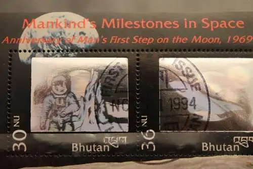 Bhutan, Hologramm, Hologrammblock: Mondlandung, 1994, ESST