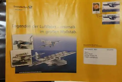 Deutschland, Ganzsache der Post - Eigenausgabe, Wertstempel: 55 C., 35 C., Tag der Briefmarke, Dahlie, 2007