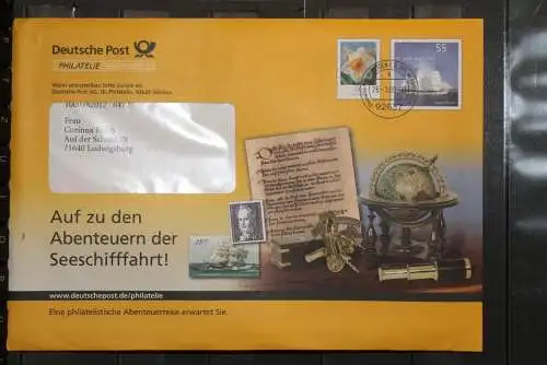 Deutschland, Ganzsache Post-Eigenausgabe: Wertstempel: 55 C, 90 C; Gorch Fock, Narzisse