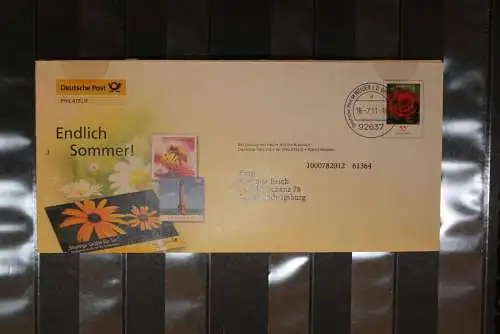 Deutschland, Ganzsache der Post-Eigenausgabe: Wertstempel: Klatschmohn 55 Cent, 2011